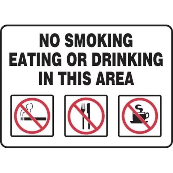 Accuform SAFETY SIGN NO SMOKING EATING OR MSMK409XL MSMK409XL - main
